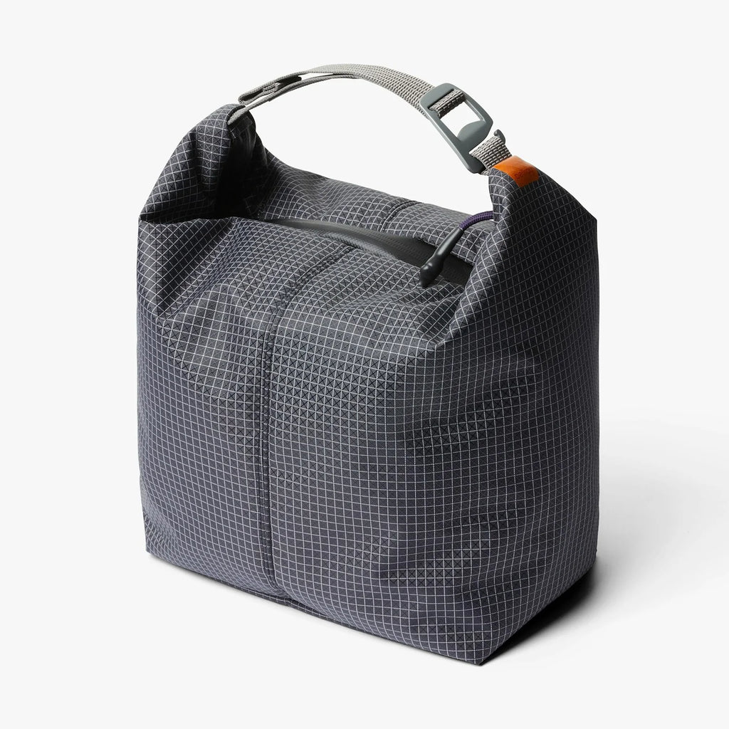 Dark Grid Daily Cooler Lunch Bag with Adjustable Shoulder Strap