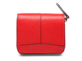 Multi-Color Pebbled Leather Zip Wallet Bag with Detachable Zipper Tab