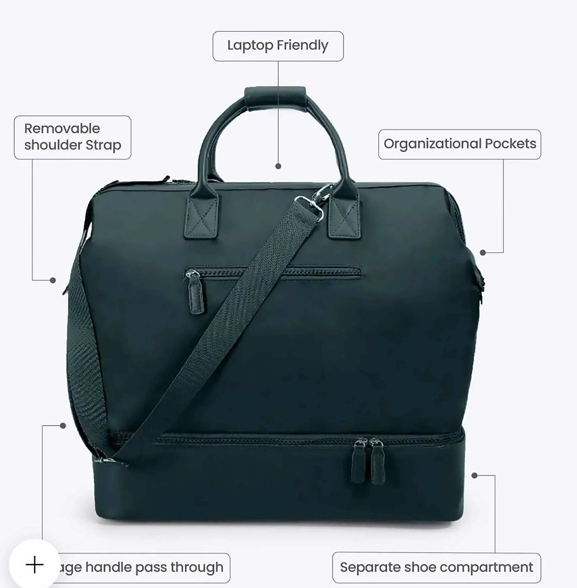 Daily Travel Bag With Multi Functional Matching Carry Accessories