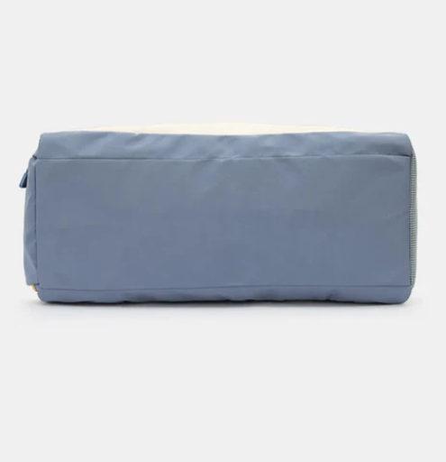 Light Blue Color Block Gym Bag with Adjustable Strap