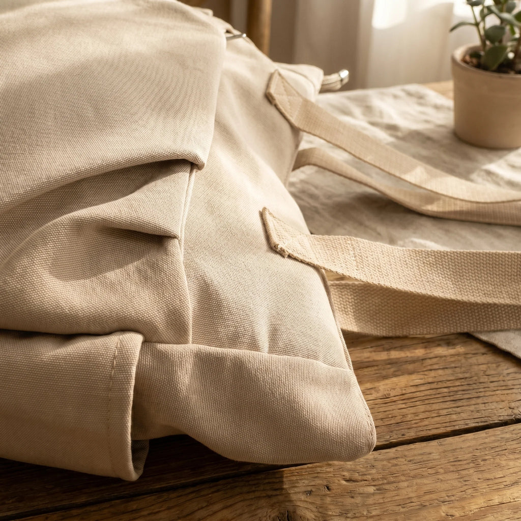 Taupe Neutral Multi-Pocket Shoulder Bag for Daily Beach & Commute Outings