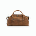 Vintage Brown Leather Weekender Duffle Bag for Gym & Short Travel Trips