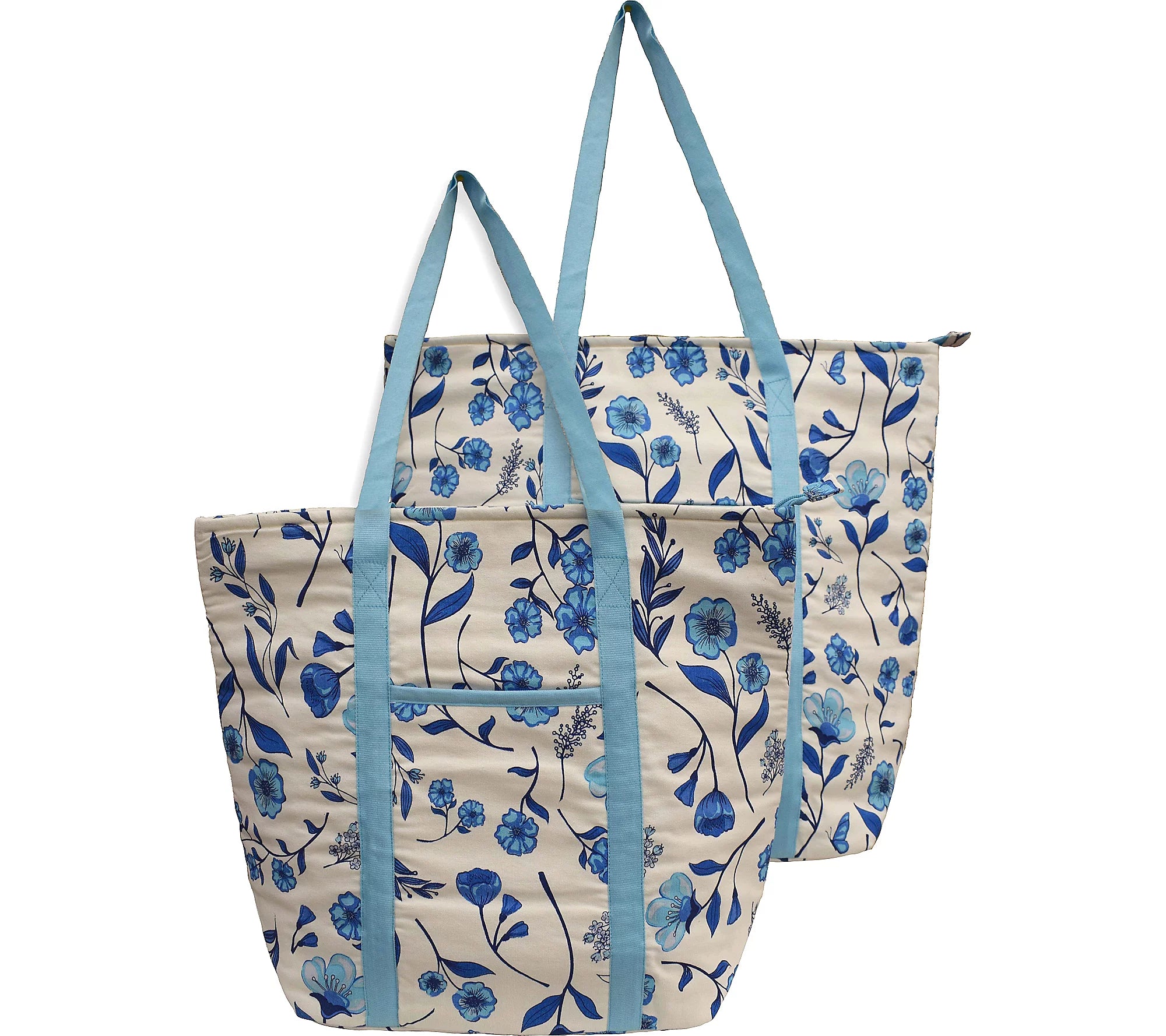 Assorted Floral Print Cooler Tote Bag Set in Various Color Options