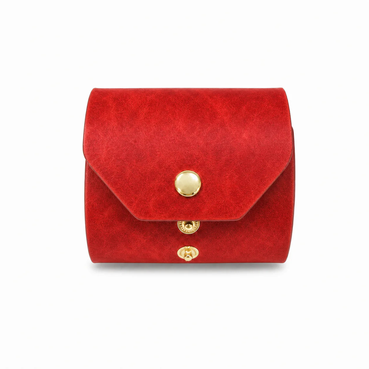 Multi-color Matte Minimal Leather Mini Bag with Metal Snap Accessory